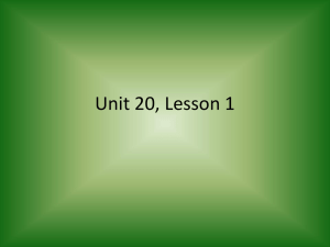 Unit 20, Lesson 1 - Think Outside the Textbook