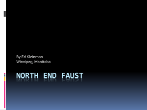 In Ed Kleinman`s “North End Faust”…
