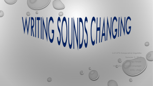 PPT `Expressing Sound Change