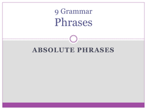Absolute phrases