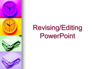 Revising-Editing PowerPoint