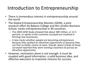 Introduction to Entrepreneurship May 2