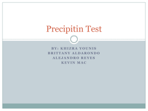 Precipitin Test - OldForensics 2012-2013