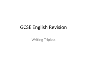 Writing triplets revision
