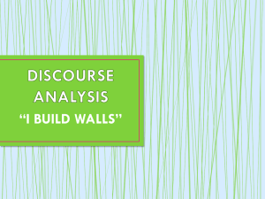discourse analysis “i build walls”