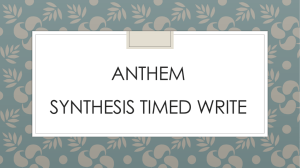 Anthem - Synthesis Timed Write