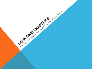 Latin One: Chapter 8