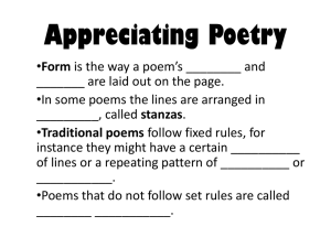 30. Appreciating Poetry Packet
