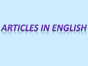 articles in english