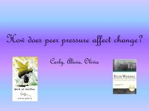 How does peer pressure affect change