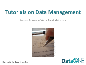 Tips for Writing Good Metadata