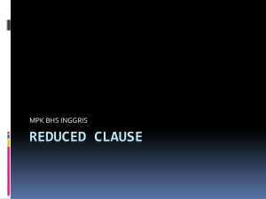 Reduced Clause