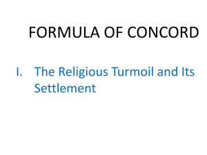 FORMULA OF CONCORD