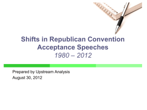 Analysis of Republican nomination acceptance speeches, 1980-2012