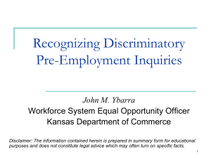 Preventing Discrimination in Employment Practices