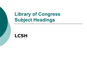 Library of Congress Subject Headings - Indiana University