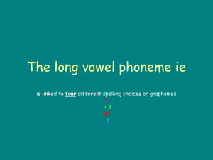 The long vowel phoneme ie