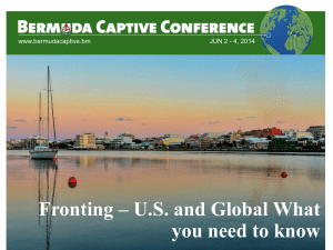 Fronting - the Bermuda Captive Conference