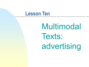 Multimodal Texts: advertising