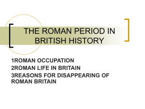 THE ROMAN PERIOD IN BRITISH HISTORY
