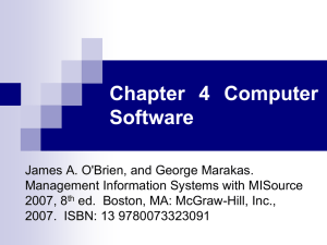 Chapter 4 Computer Software