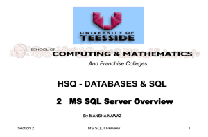 SQL Overview