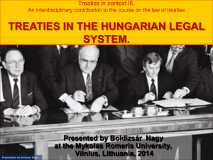 3. Treaties and international law in the Hungarian