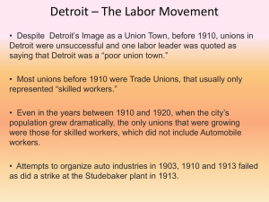 Detroit – The Labor Movement