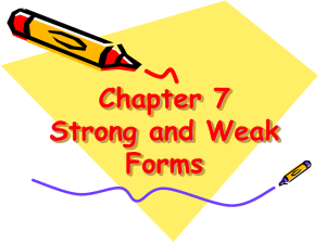 a strong form and one or more weak forms. These words include