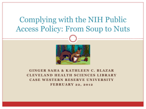 Complying with the NIH Public Access Policy