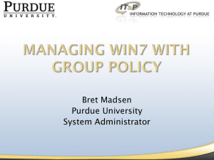 Managing Win7 with Group Policy