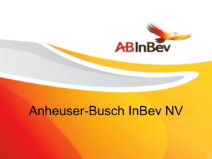 Anheuser-Busch InBev NV presentation