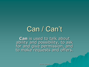 Can / Can`t
