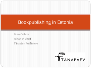 Bookpublishing in Estonia
