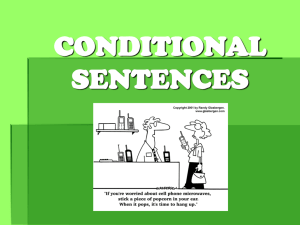 CONDITIONAL SENTENCES - LEARNING ENGLISH WITH TANIA