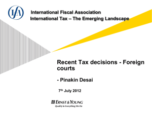 Recent Tax decisions - Foreign courts