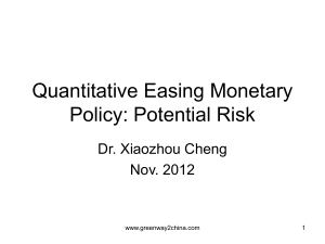 QE put high risk for the world economy