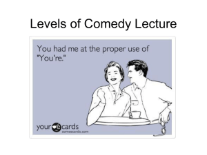 Levels of Comedy powerpoint