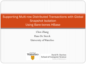 Supporting Multi-row Distributed Transactions with Global Snapshot