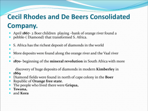 Cecil Rhodes and De Beers Consolidated Company.