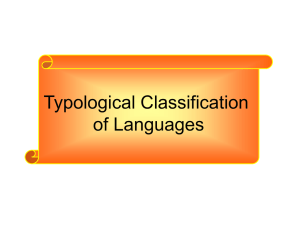 Typological Classification of Languages