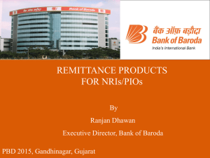 Remittance Products for NRIs/PIOs