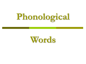 Phonotactics