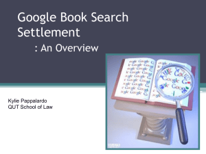 Google book search settlement_Kylie Pappalardo