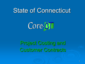 Overview to Project Costing and Customer Contracts - Core-CT