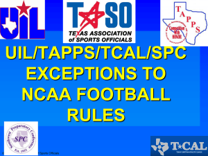 2013 TASO UIL Exceptions