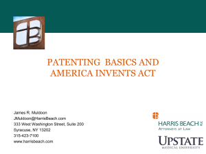 Patenting Basics and the America Invents Act