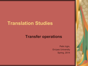 Translation Studies - Erciyes University
