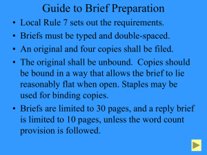 Guide to Brief Preparation - Ninth District Court of Appeals