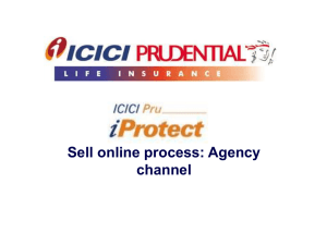 Sell online process: Agency channel